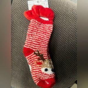 NWT Fuzzy X-Mas Socks and Scrunchie